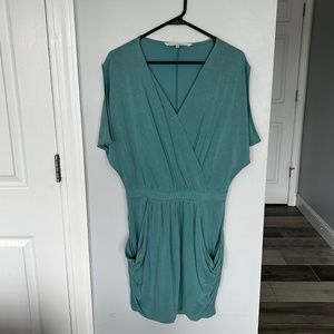 RACHEL Rachel Roy Turquoise Cold-Shoulder Dress, Size M